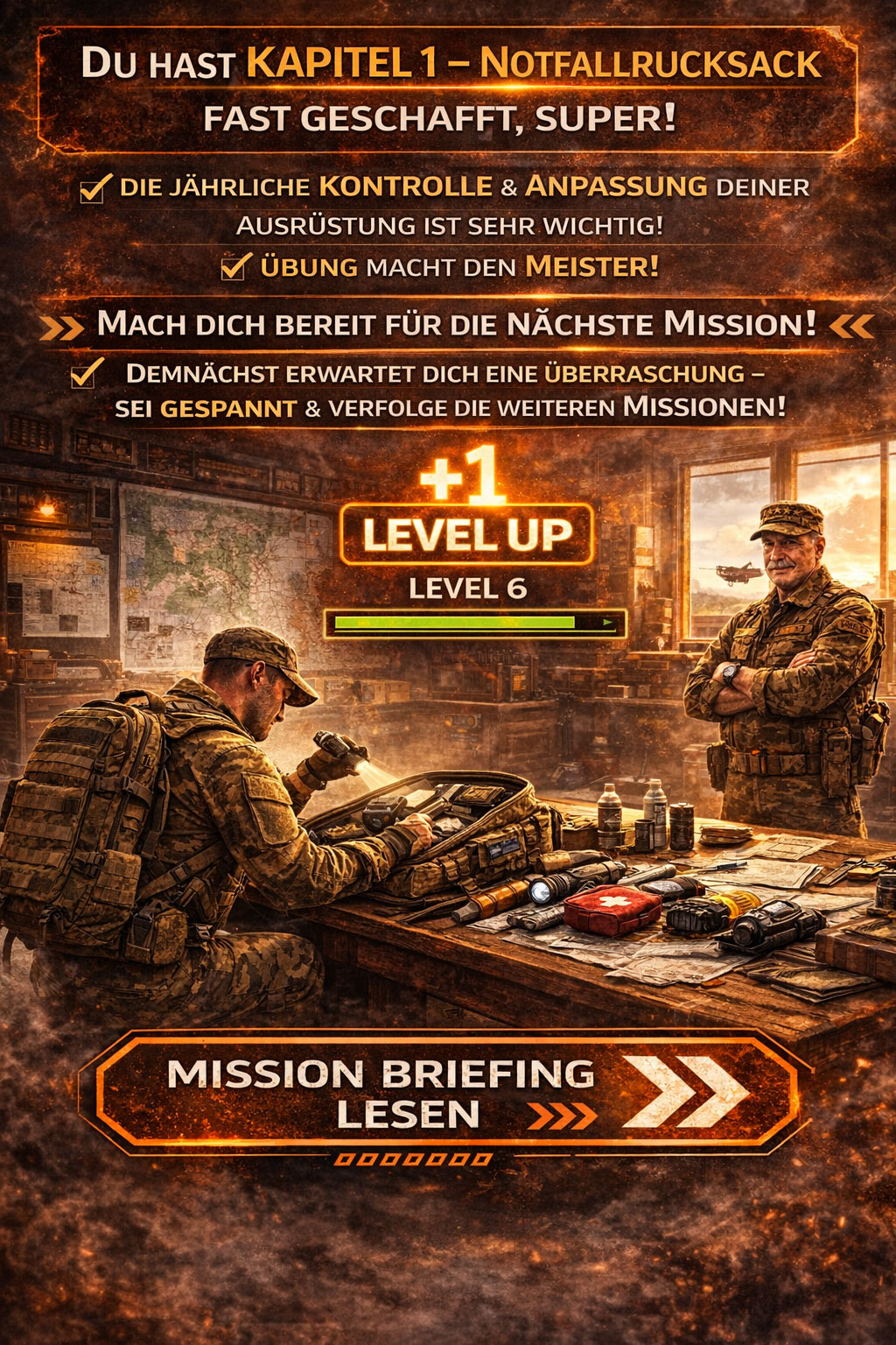 Mission 6 Ausrüstung kontrollieren