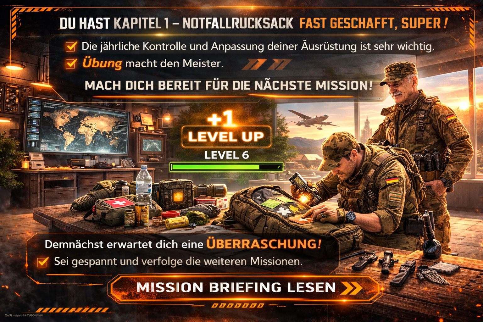 Mission 6 Ausrüstung kontrollieren