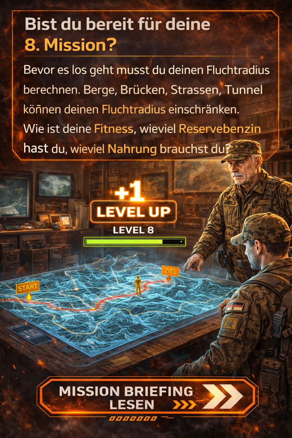 Mission Control wie du deinen Fluchtradius richtig berechnest, Notfallrucksack!