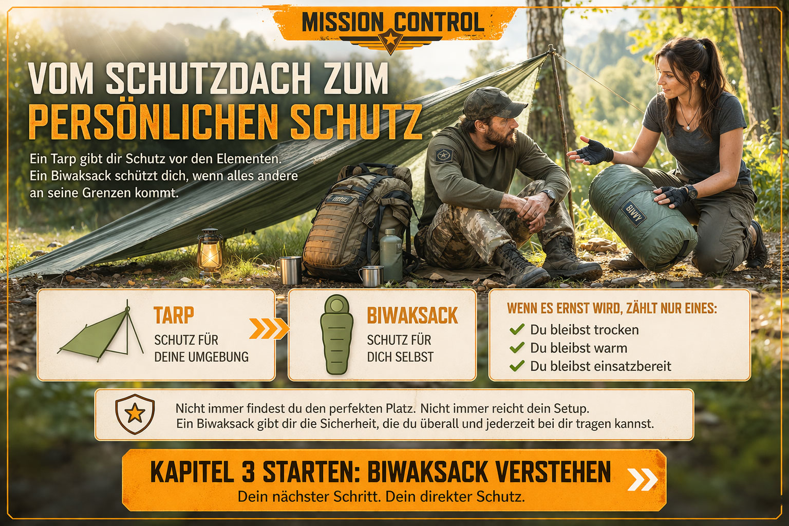 Mission Control Biwaksack warum er in jeder Notfallausrüstung sein sollte