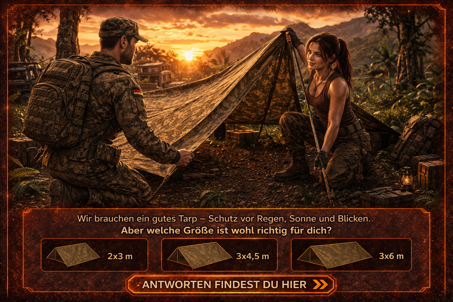 Welche Tarp Gr&ouml;&szlig;e ist perfekt f&uuml;r dich
