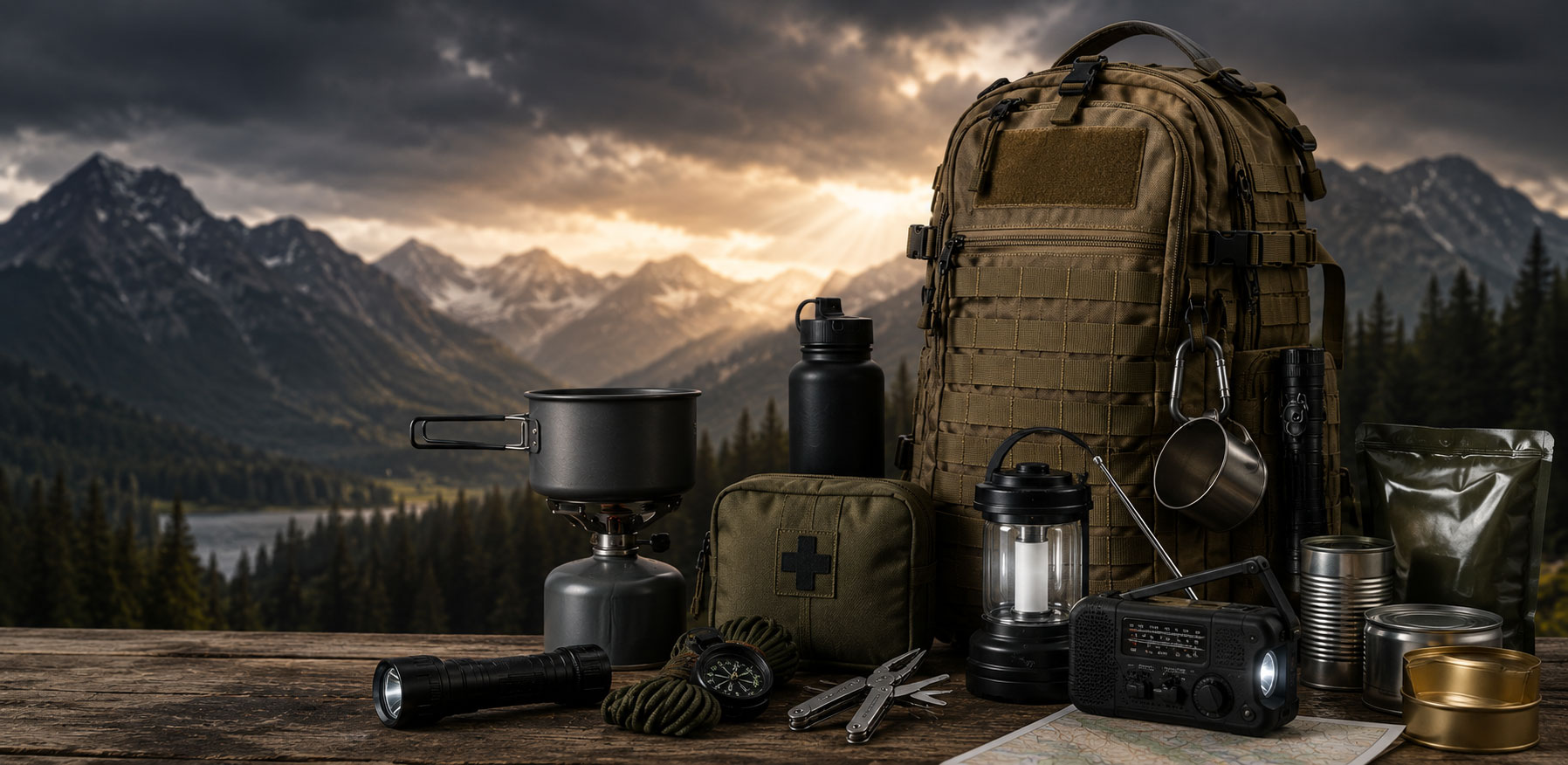Prepper Shop Ausrüstung für Blackout, Notfallrucksack, Wasserfilter und Krisenvorsorge