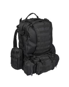 Miltec Defense Pack Assembly schwarz: Robuster Fluchtrucksack für Outdoor